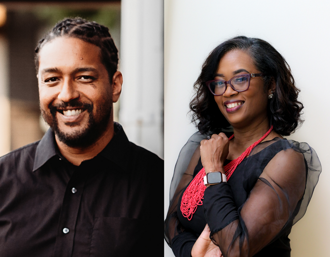 Headshots of Taamir Ransome and Tonya Daniel