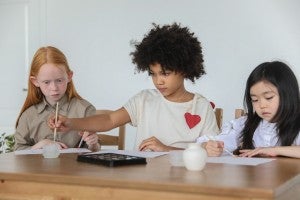 three young students