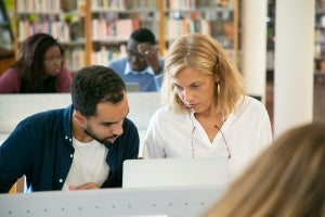 teacher coaching student teacher