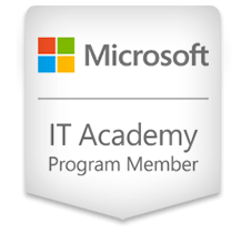 Microsoft IT Academy logo, centered