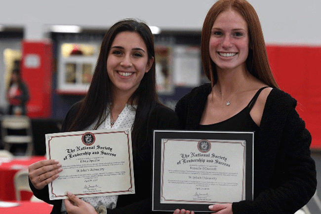 NSLS Girls Holding Certificate