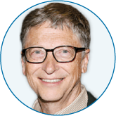 Round image of bill gates