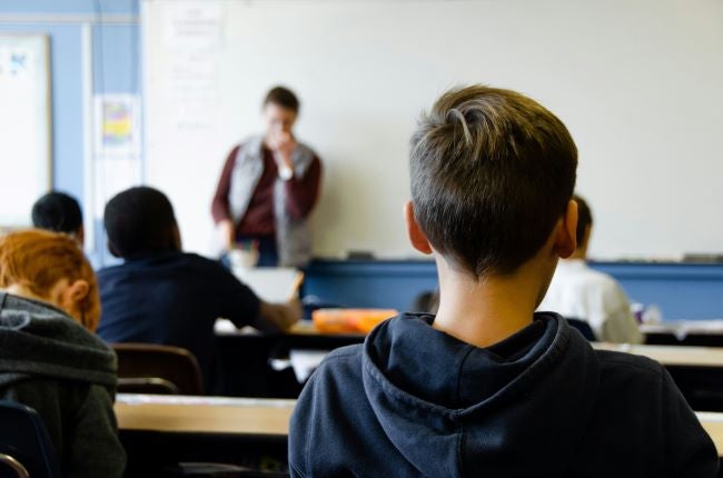Teacher in front of a class