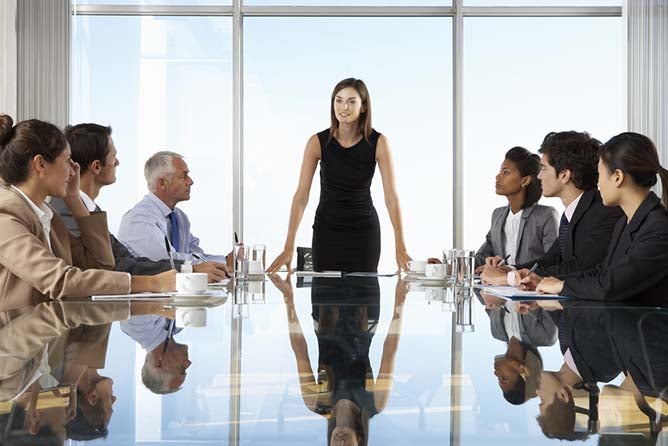 Group Of Business People Having Board Meeting Around Glass Table; Shutterstock ID 280366622; PO: 123